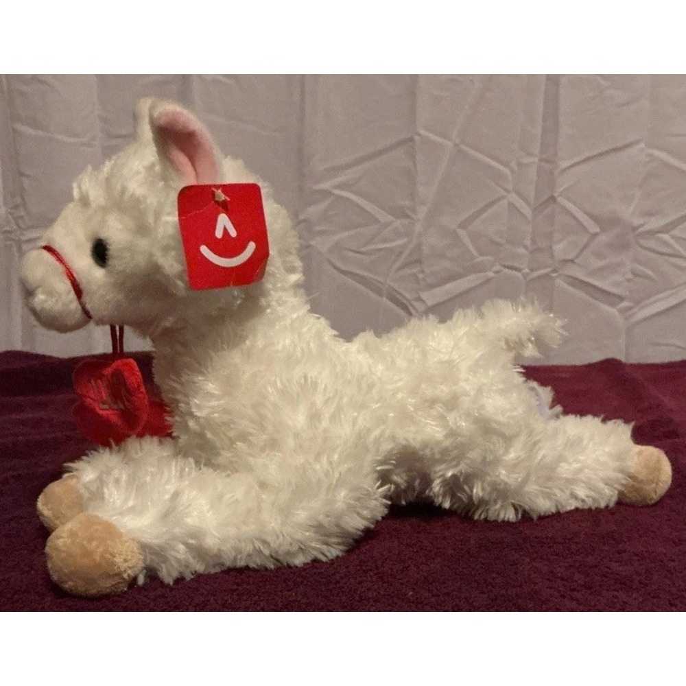 Aurora 12" White Llama LLUV YOU Silky Soft Plush Stuffed Animal, With Tag